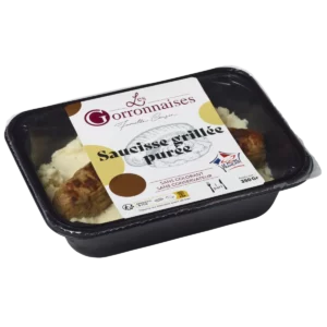 Barquette Saucisse Grillée Purée - Les Gorronnaises